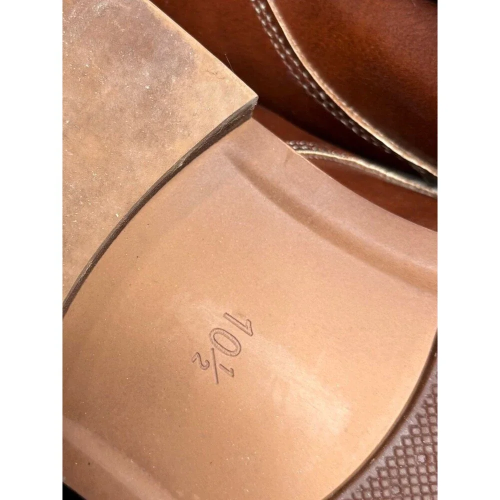 Curt & Larson Men's Brown faux Leather Derby Shoes  Lace-Up Comfort size 10.5